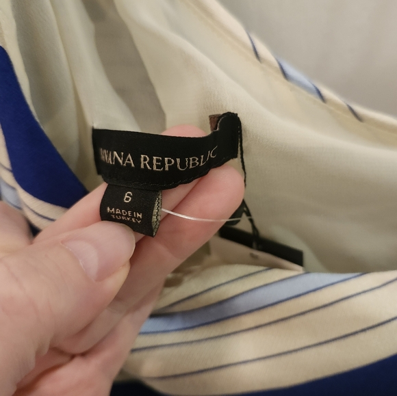 Banana Republic One Strap Striped Midi Dress NWT Size 6 - Picture 5 of 9